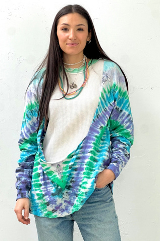 Vintage Grateful Dead Playin' in the Field 1990 Tattered T Thermal Selected by Anna Corinna