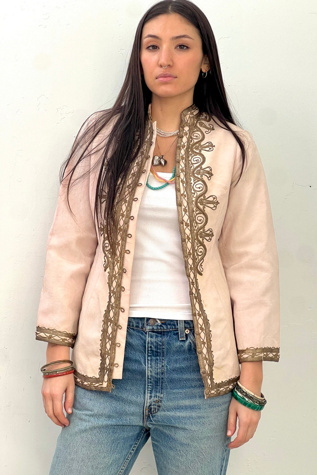 Vintage Embellished Silk Tunic Jacket Selected by Anna Corinna