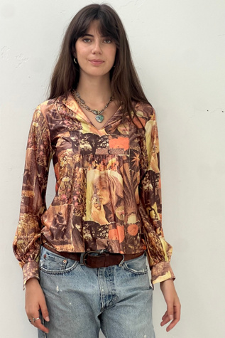 Vintage Photo Print Top Selected by Anna Corinna