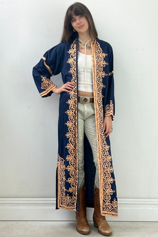 Vintage Embroidered Maxi Tunic Jacket  Selected by Anna Corinna