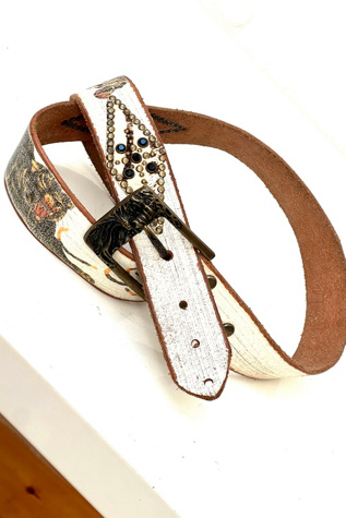 Anna Corinna Vintage Ed Hardy Leather Belt and Buckle  display picture 1