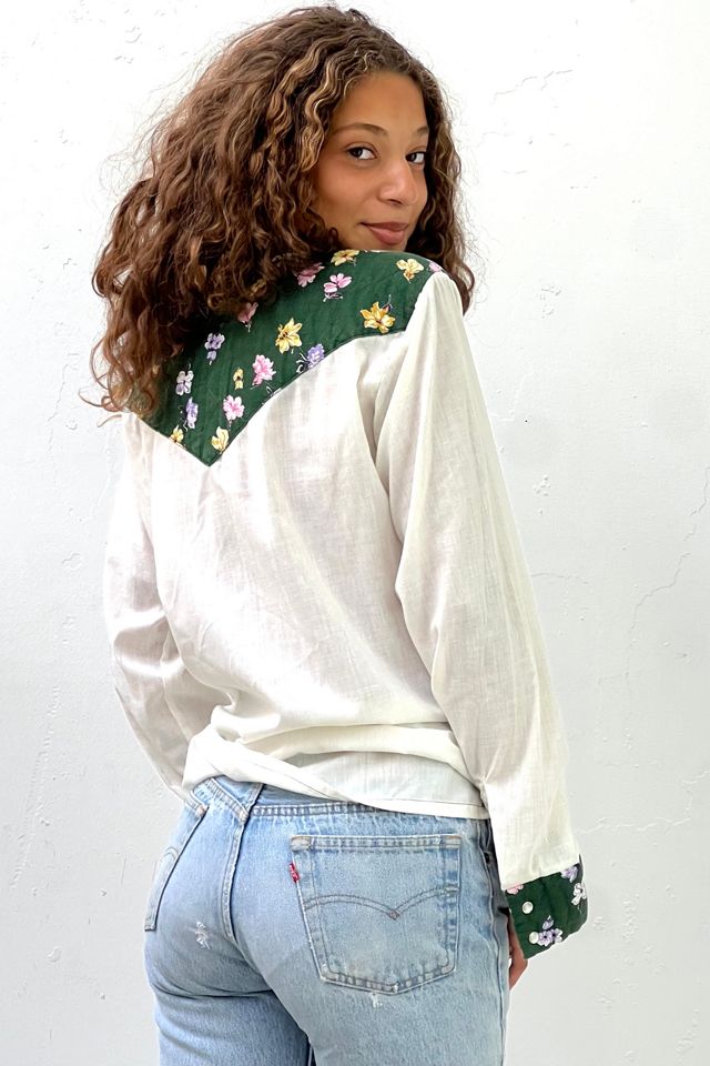 Vintage Flowered Western Top Selected by Anna Corinna #1