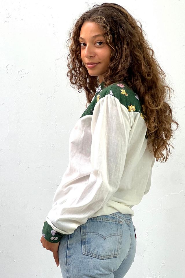 Vintage Flowered Western Top Selected by Anna Corinna #2