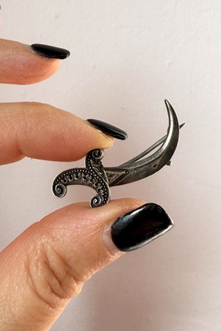 Antique Sterling Silver Tiny Dagger Brooch Selected by MARMALADE