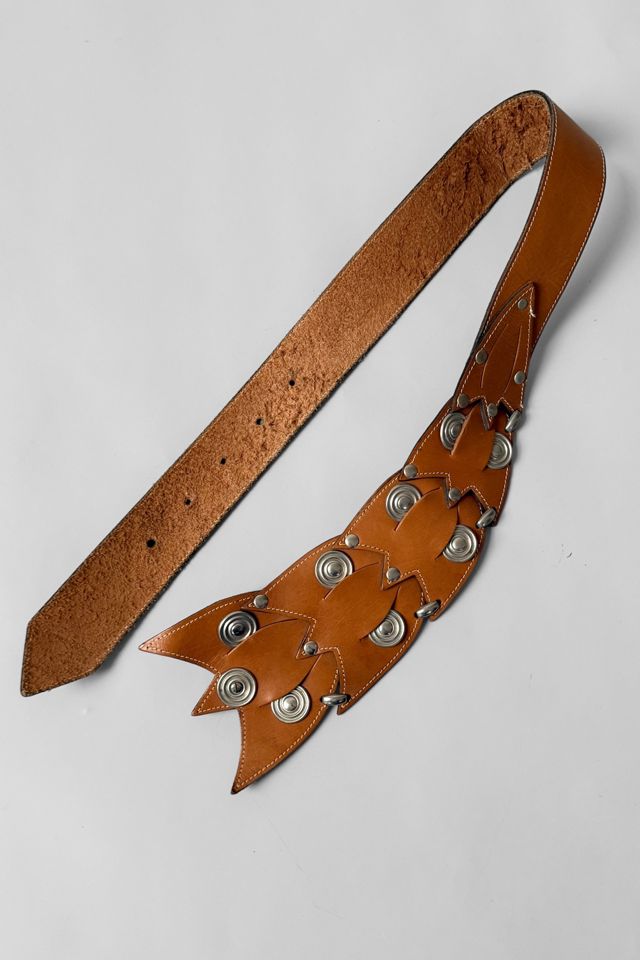 80s Studded Woven Leather Statement Belt Selected by MARMALADE #2