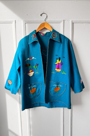 50s Wool Embroidered Souvenir Jacket Selected by MARMALADE | Free