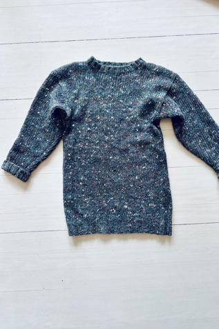 Vintage Handknit Sweater Charcoal with Multi Flecks Selected by Atlantic Vintage