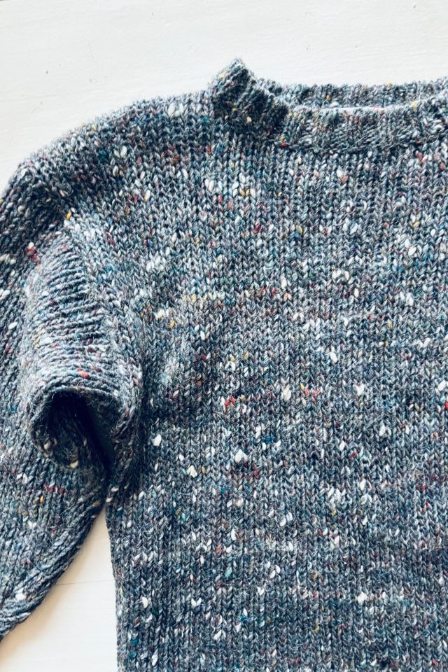 Vintage Handknit Sweater Charcoal with Multi Flecks Selected by Atlantic Vintage #1