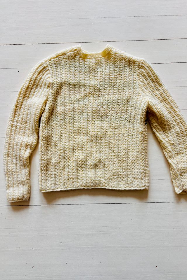 Vintage Handknit Cropped Cardigan with Stripes Selected by Atlantic Vintage #2