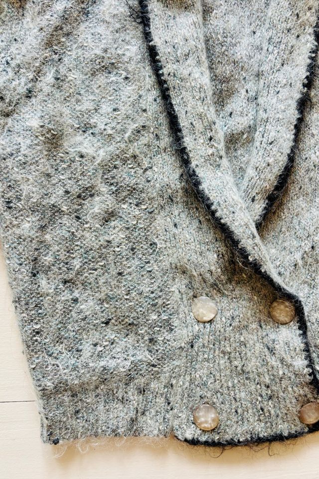 Vintage Knit Metallic Mohair Cardigan Sweater Selected by Atlantic Vintage #2