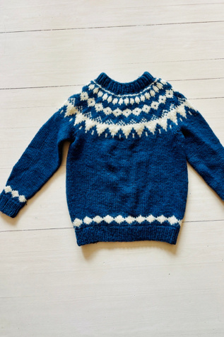 Vintage Handknit Wool Fair Isle Sweater Jacket Selected by Atlantic Vintage