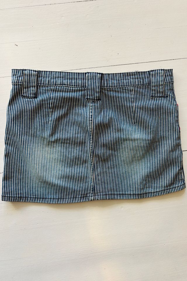Vintage Low Waisted Denim Hickory Striped Mini Selected by Atlantic Vintage #2
