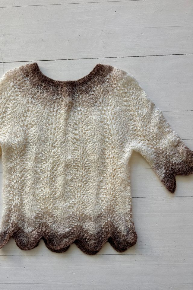 Vintage Hand Crochet Scalloped Edge Gradient Sweater Selected by Atlantic Vintage #1
