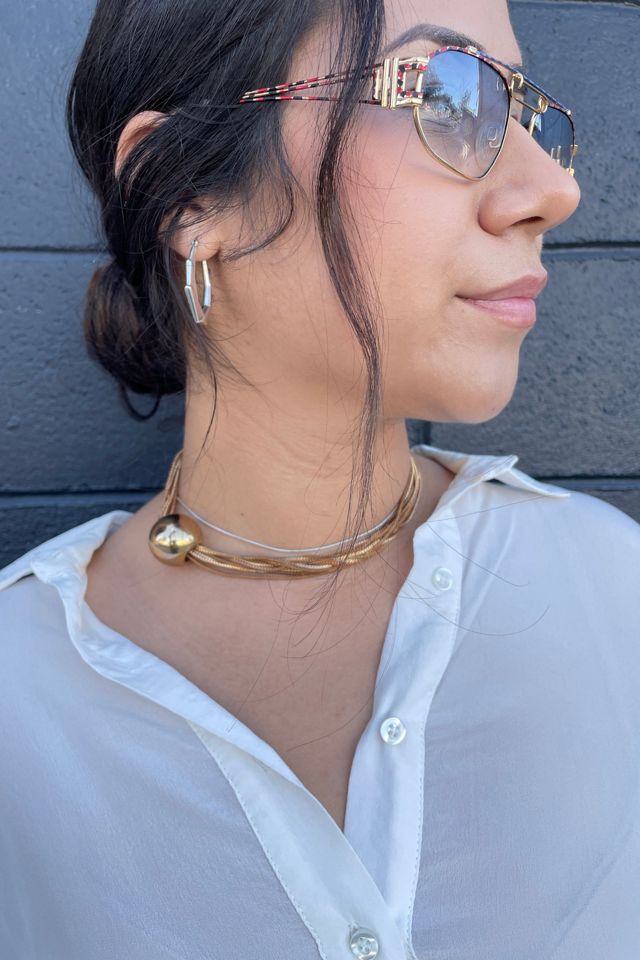 Vintage 1990's Multi Chain Choker Necklace Selected by FernMercantile #2
