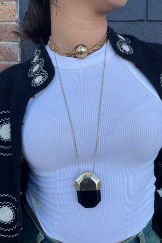 Vintage 1990's Geometric Pendant Necklace Selected by FernMercantile