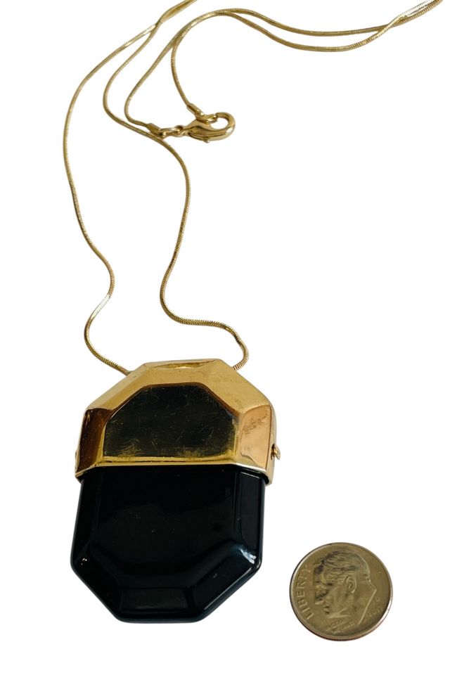 Vintage 1990's Geometric Pendant Necklace Selected by FernMercantile #3