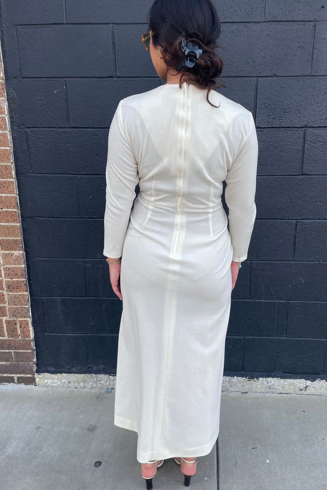 Vintage 1970's White Sequin Maxi Dress Selected by FernMercantile #3