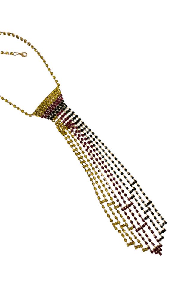 Rhinestone Tie Necklace Selected by FernMercantile #1