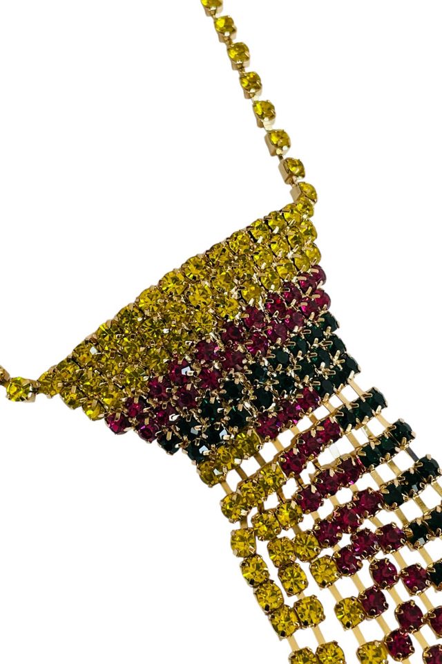 Rhinestone Tie Necklace Selected by FernMercantile #2