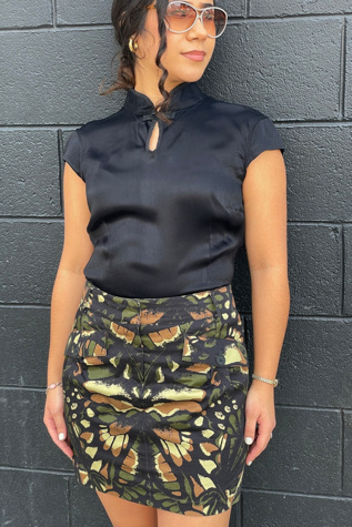 McQ Alexander McQueen Butterfly Camouflage Mini Skirt