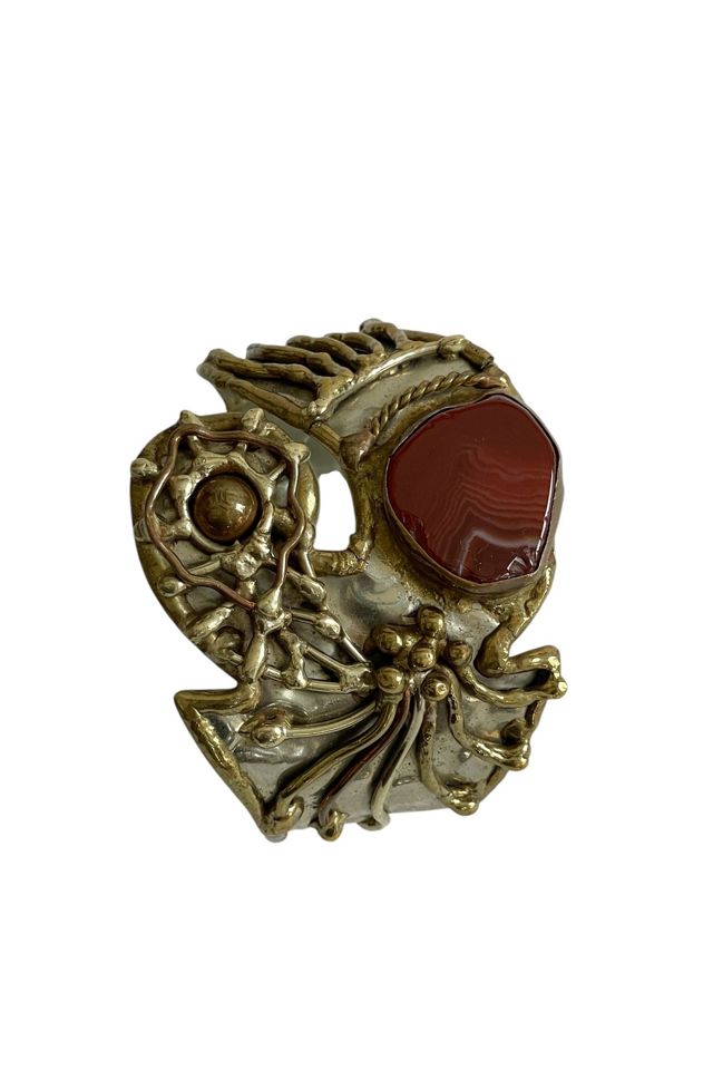 Vintage Bruatalis Cuff with Red Agate Selected by FernMercantile #2
