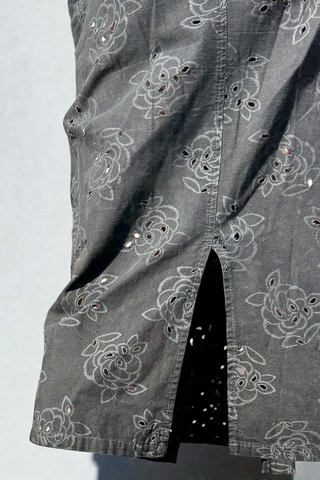 1980s Benetton Cotton Eyelet Pencil Midi Skirt Selected by Personal Choice #3
