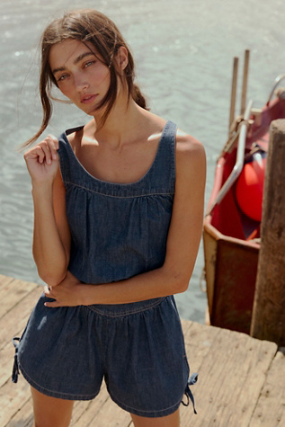 We The Free Vintage Heirloom Romper at Free People in Day Drifter, Size: XS