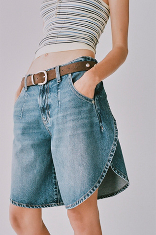 We The Free Tough Love Petal Shorts at Free People in Light Wash, Size: 29