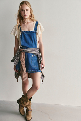 We The Free Beau Apron Denim Skirtall