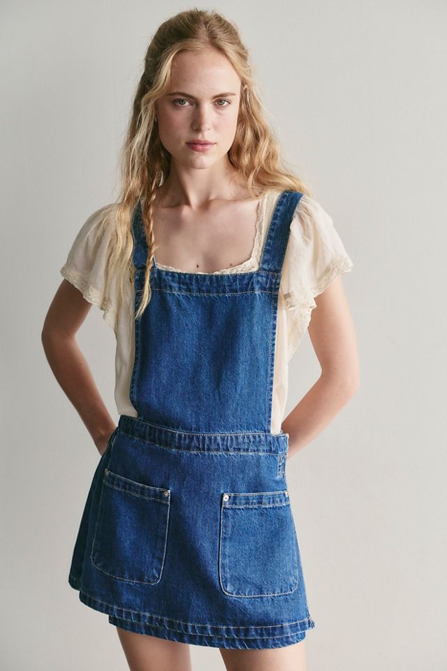 We The Free Beau Apron Denim Skirtall #2