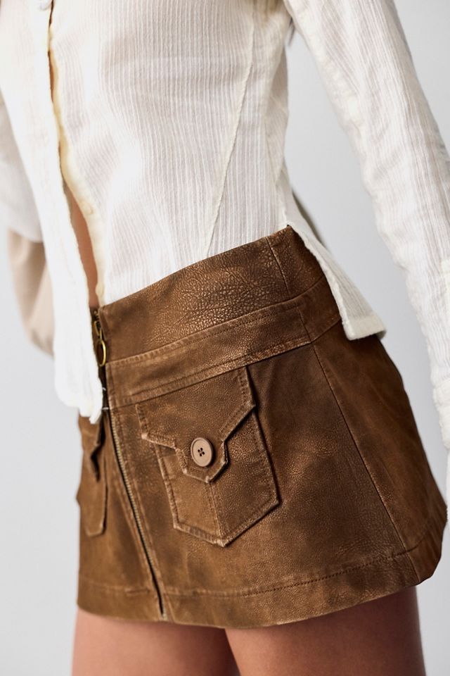 Halyard Vegan Suede Mini Skirt #3