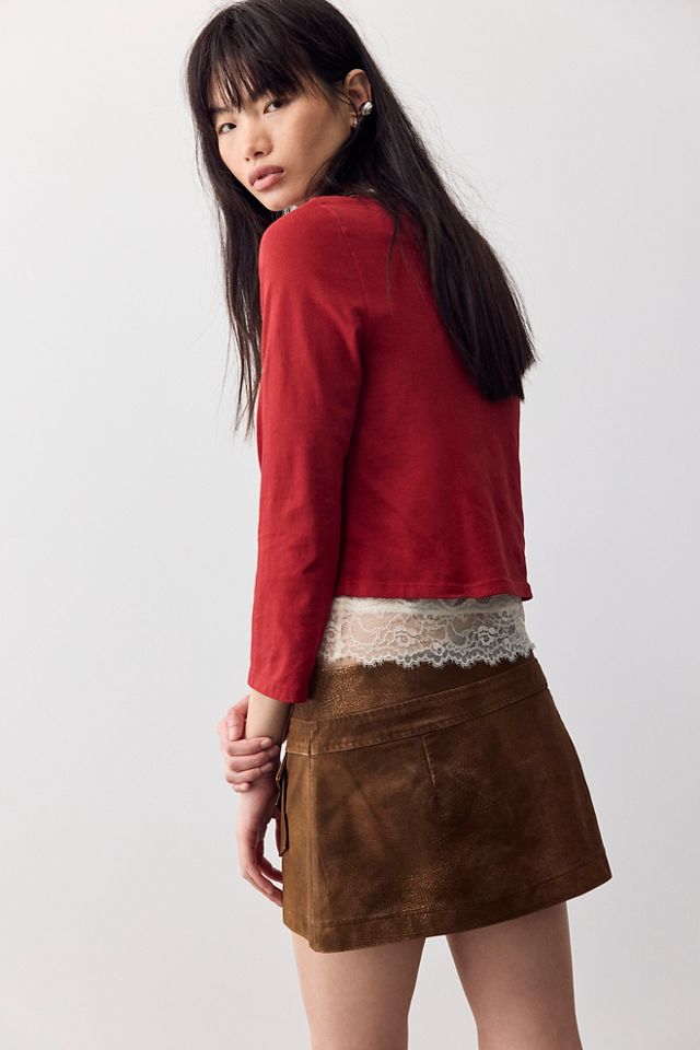 Halyard Vegan Suede Mini Skirt #5