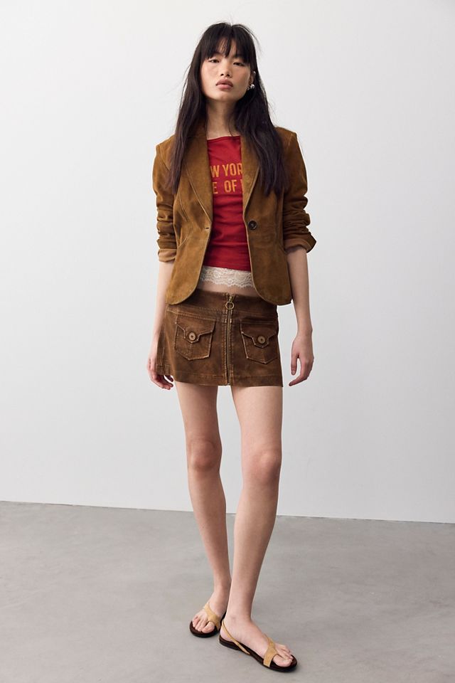 Halyard Vegan Suede Mini Skirt #6