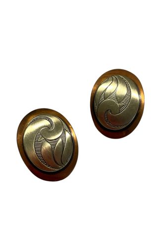 Vintage Brass And Copper Earrings Selected By Ankh By Racquel