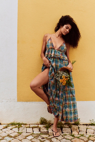 Songs Of Summer Maxi Dress by Free People in Blue, Size: S