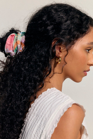 FP x Lost Pattern Cartagena Scrunchie by Free People in Blue