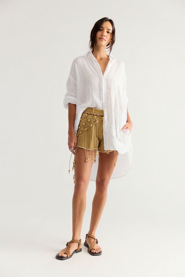Selene Button Down Linen Shirt #2