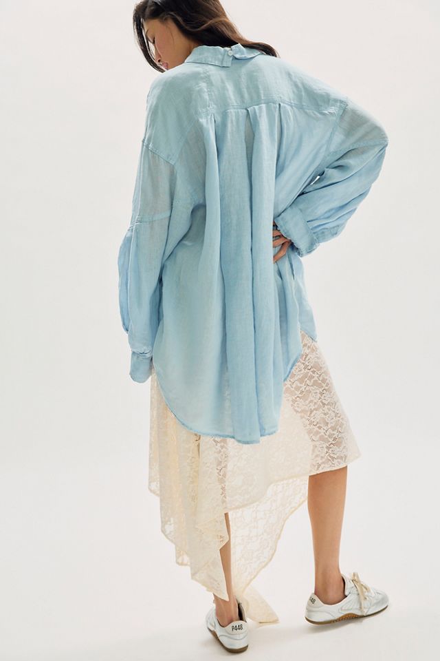 Selene Button Down Linen Shirt #4