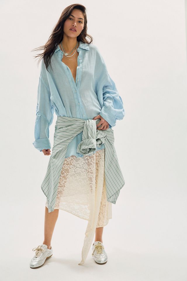 Selene Button Down Linen Shirt #5