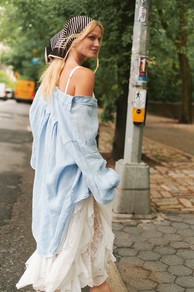 Selene Button Down Linen Shirt #1