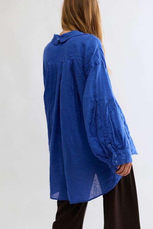 Selene Button Down Linen Shirt #1