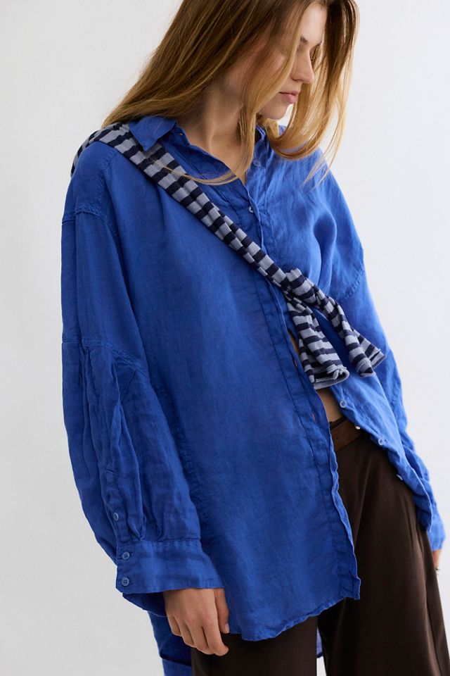 Selene Button Down Linen Shirt #3