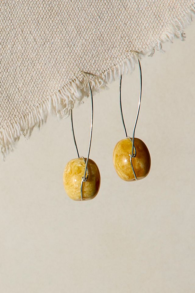 Boucles d'oreilles Les Beads Ambelau en argent et ambre #1