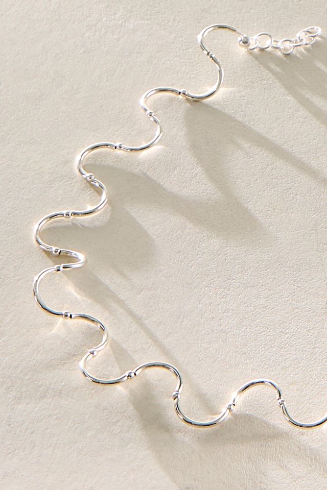 Les Beads Spires Silver Clear Choker #2