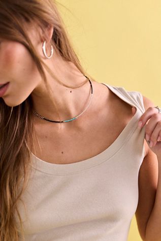 Les Beads Nonoc Asymetric Silver Necklace
