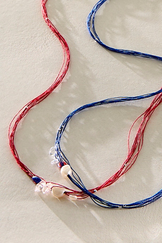Les Beads Api Necklace by Les Beads Studio at Free People in Red