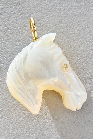 Maura Green Horse Charm at Free People in White
