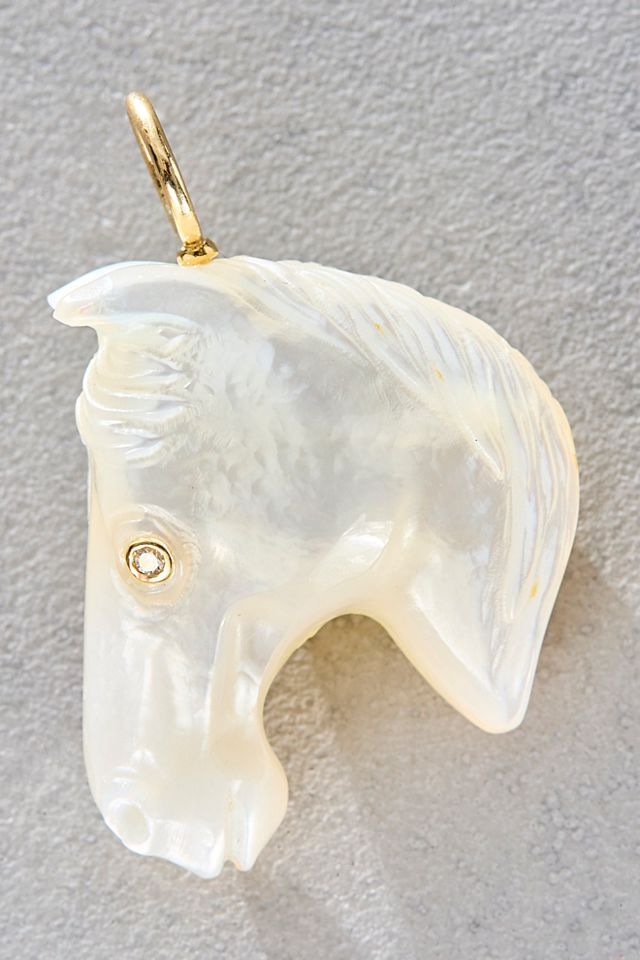Maura Green White Horse Charm #1