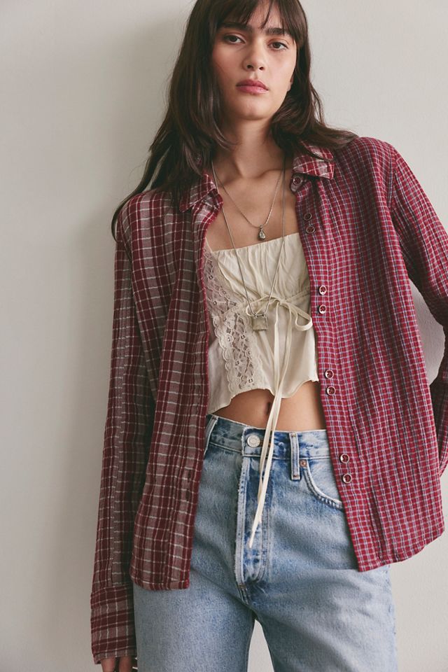 We The Free Benny Slim Plaid Button-Down #1