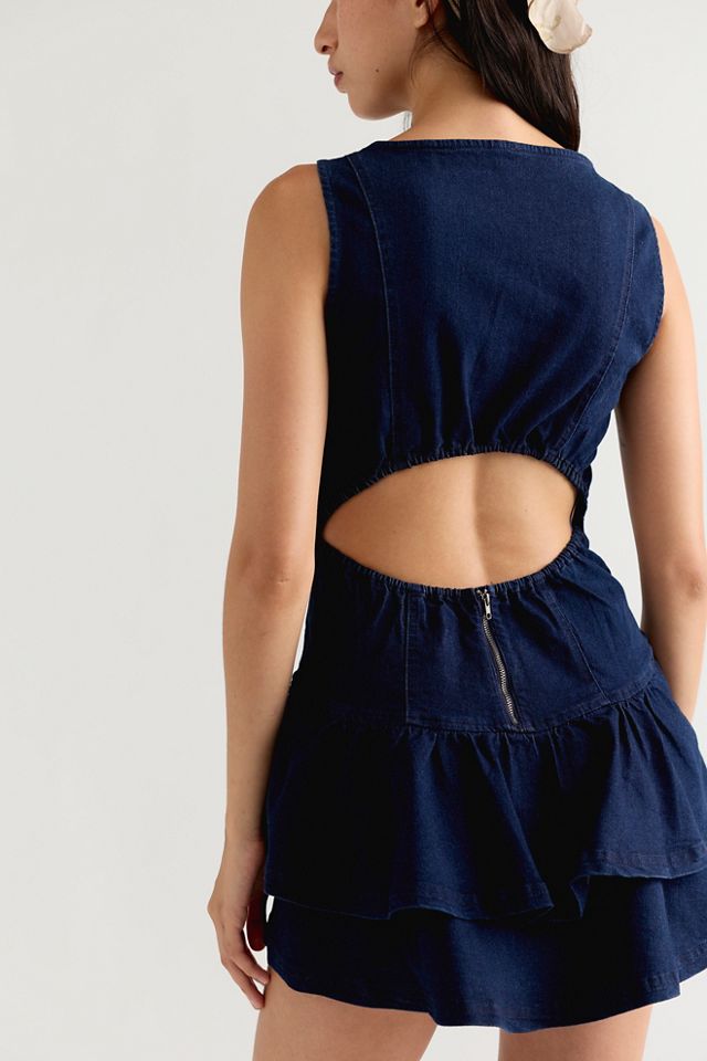 Slow Burn Denim Mini Dress #1